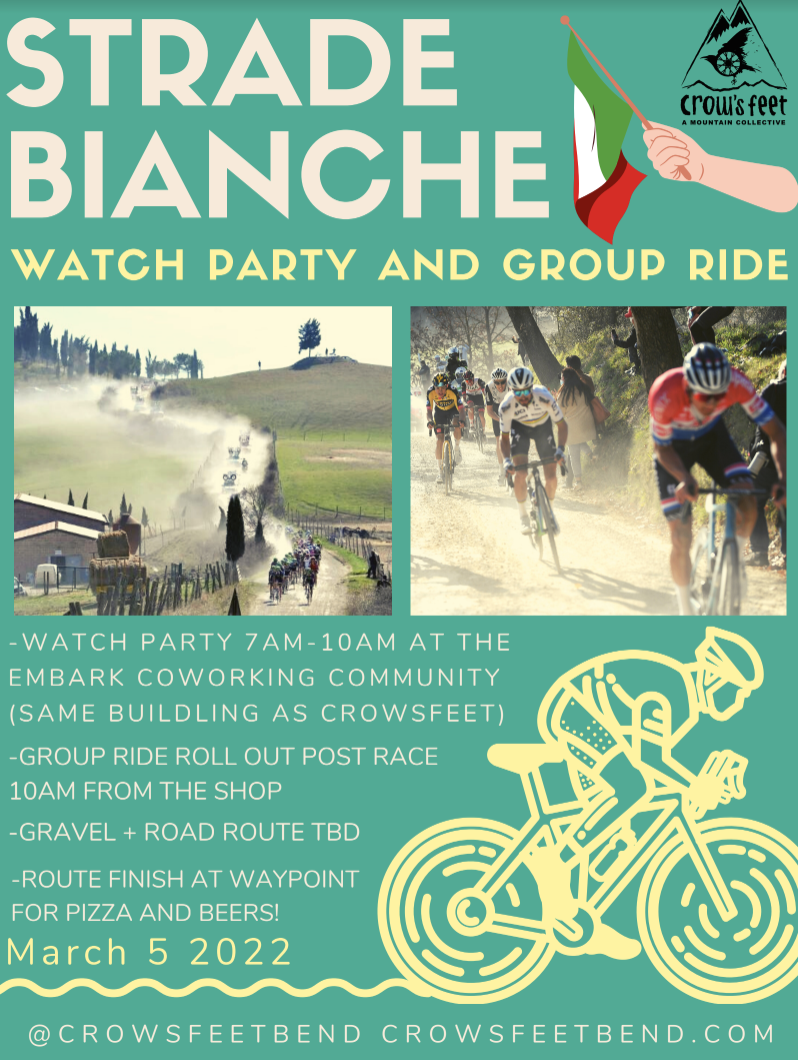Strade Bianche Watch Party & Group Ride